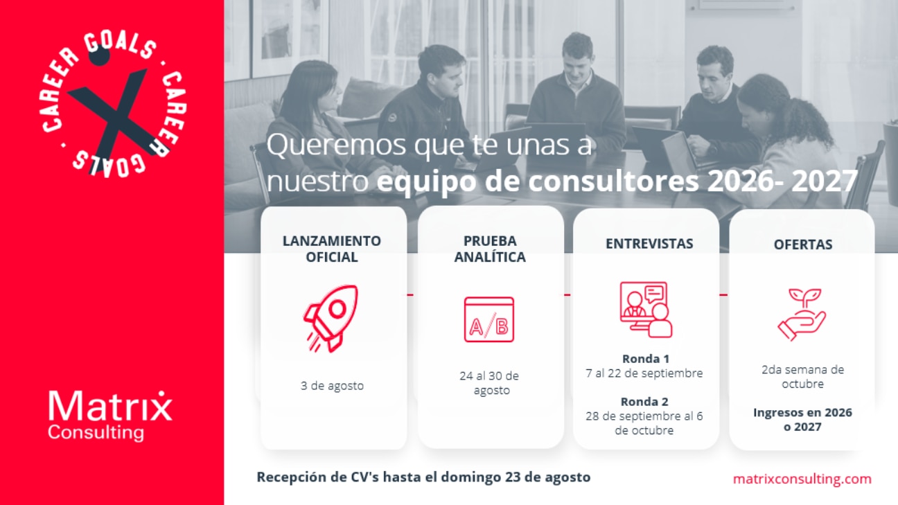Imagen del artículo: ¿Quieres comenzar tu carrera en consultoría? 🚀- Matrix Consulting